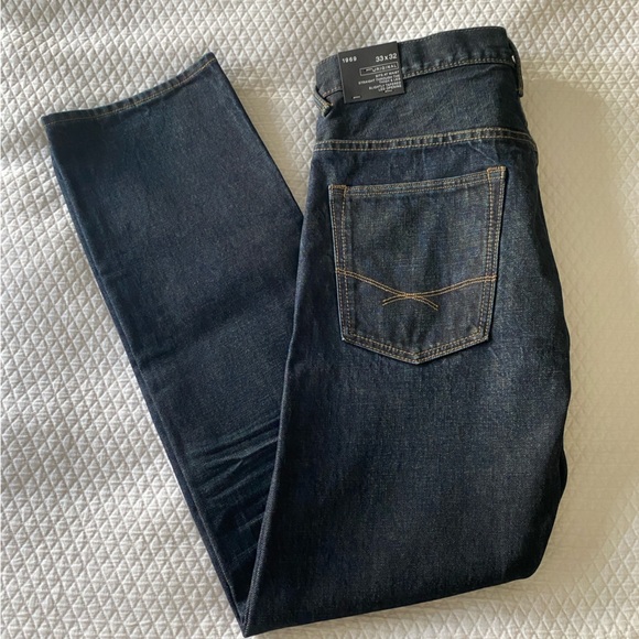 NWT Gap 1969 Men’s Dark Wash Jeans 33x32 - Picture 3 of 8